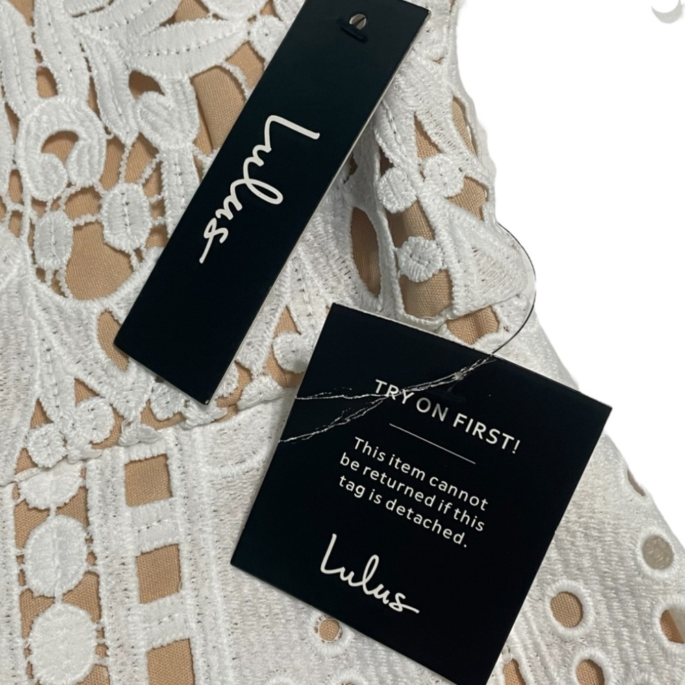 Lulu's Creamy White Lace Mini Dress - Picture 11 of 16